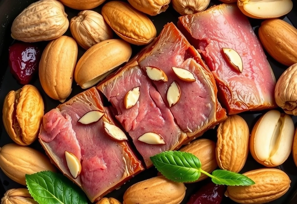 Alimentos ricos en zinc como nueces, legumbres y carne magra